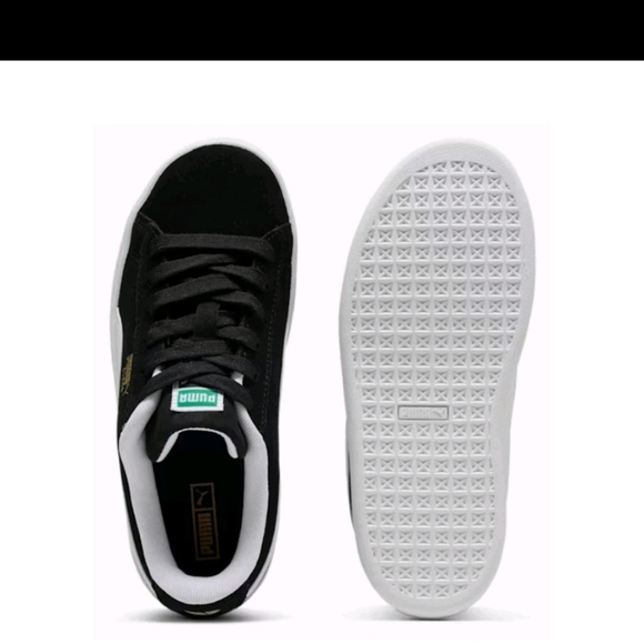 Puma Suede Jr. Sneakers - Black/White 355110-01 - Picture 3 of 8